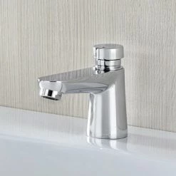 Grohe Euroeco Cosmopolitan S Robinet Temporisé 1/2 Bleu/rouge Chrome - Chrome -GROHE Soldes 38906670 2