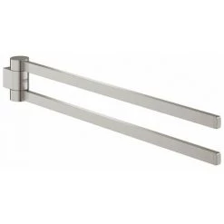 Grohe Selection Porte-serviette 2 Bras 40cm Rotatif Supersteel - Supersteel -GROHE Soldes 38906754 4