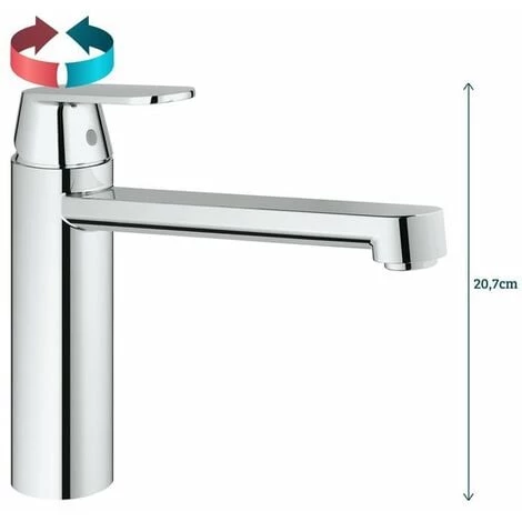 Grohe Eurosmart Cosmopolitan Robinet De Cuisine Avec Bec Medium Chrome 6 Grohe Eurosmart Cosmopolitan Robinet De Cuisine Avec Bec Medium Chrome – Image 4