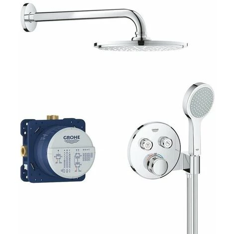 Grohe Smartcontrol Partie De Finition Pour Robinet De Douche Encastrable Thermostatique Avec Inverseur Et Support De Douche Rond 2 Fonctions Chrome - Chrome 4 Grohe Smartcontrol Partie De Finition Pour Robinet De Douche Encastrable Thermostatique Avec Inverseur Et Support De Douche Rond 2 Fonctions Chrome - Chrome – Image 2