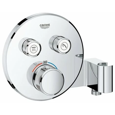 Grohe Smartcontrol Partie De Finition Pour Robinet De Douche Encastrable Thermostatique Avec Inverseur Et Support De Douche Rond 2 Fonctions Chrome - Chrome 5 Grohe Smartcontrol Partie De Finition Pour Robinet De Douche Encastrable Thermostatique Avec Inverseur Et Support De Douche Rond 2 Fonctions Chrome - Chrome – Image 3