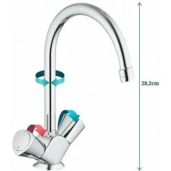 Grohe Costa S Mitigeur De Cuisine Avec Bec élevé Chrome - Chrome -GROHE Soldes 38907566 5