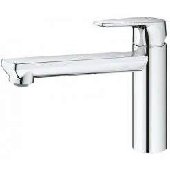 Grohe Bau Edge Robinet De Cuisine 1 Trou Avec Bec Moyen Pivotant Chromé - Chrome