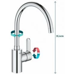 Grohe Eurostyle Cosmopolitan Mitigeur De Cuisine Avec Bec Rehaussé Chrome - Chrome 9 Grohe Eurostyle Cosmopolitan Mitigeur De Cuisine Avec Bec Rehaussé Chrome - Chrome -GROHE Soldes 38909375 4