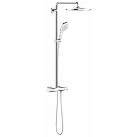 Grohe Rainshower SmartActive 310 Mono Rond Colonne De Douche Avec Mitigeur Thermostatique Avec Douche De Tête Rainshower Mono 310 Et Douchette Rainshower SmartActive 130 Chromé - Chrome 3 Grohe Rainshower SmartActive 310 Mono Rond Colonne De Douche Avec Mitigeur Thermostatique Avec Douche De Tête Rainshower Mono 310 Et Douchette Rainshower SmartActive 130 Chromé - Chrome