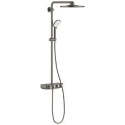 Grohe Euphoria SmartControl Colonne De Douche Rond Duo Hard Graphite Brossé - Brushed Hard Graphite -GROHE Soldes 38910389 2