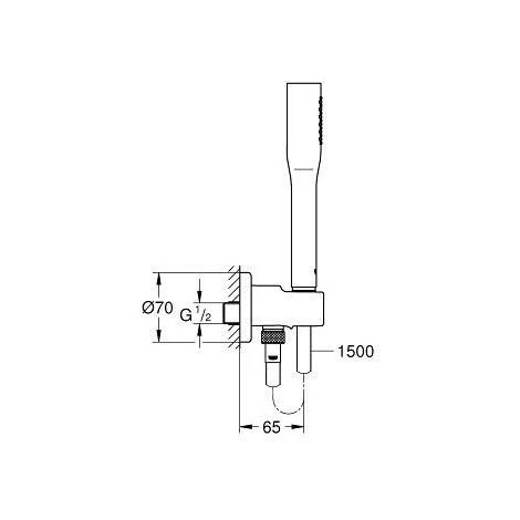 Grohe EUPHORIA COSMOPOLITAN NEW - Stick Set Support Mural Et Douchette 1 Jet (26404000) 4 Grohe EUPHORIA COSMOPOLITAN NEW - Stick Set Support Mural Et Douchette 1 Jet (26404000) – Image 2