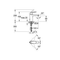 Grohe EUROSMART COSMOPOLITAN NEW - Mitigeur Monocommande 1/2" Lavabo Taille M (23326000) 5 Grohe EUROSMART COSMOPOLITAN NEW - Mitigeur Monocommande 1/2" Lavabo Taille M (23326000) -GROHE Soldes 3900467 2