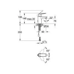 Grohe EUROSMART COSMOPOLITAN NEW - Mitigeur Monocommande 1/2' Lavabo Taille S (3282700E) 5 Grohe EUROSMART COSMOPOLITAN NEW - Mitigeur Monocommande 1/2' Lavabo Taille S (3282700E) -GROHE Soldes 3900480 2