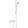 Grohe Grohtherm 2000 Set De Douche Thermostatique Avec Barre De Douche 60cm Et Douchette à Main Cosmopolitan Jet Massage Chrome - Chrome -GROHE Soldes 39153610 1
