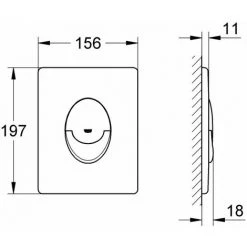 Pack WC Suspendu Grohe Cuvette Courte | Blanc - Blanc Brillant - Abattant Standard -GROHE Soldes 3928537 4