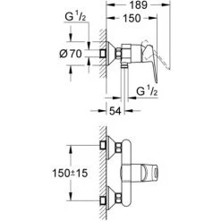Grohe - Mitigeur Douche Avec Douchette Monocommande Bauloop Avec Barre De Douche Et Porte Savon Tempesta 9 Grohe - Mitigeur Douche Avec Douchette Monocommande Bauloop Avec Barre De Douche Et Porte Savon Tempesta -GROHE Soldes 39295049 3