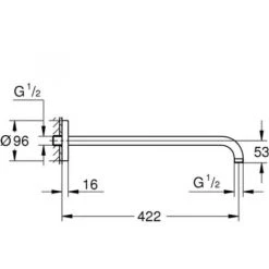Grohe Rainshower Bras De Douche 422 Mm (26146000) 5 Grohe Rainshower Bras De Douche 422 Mm (26146000) -GROHE Soldes 3939960 2