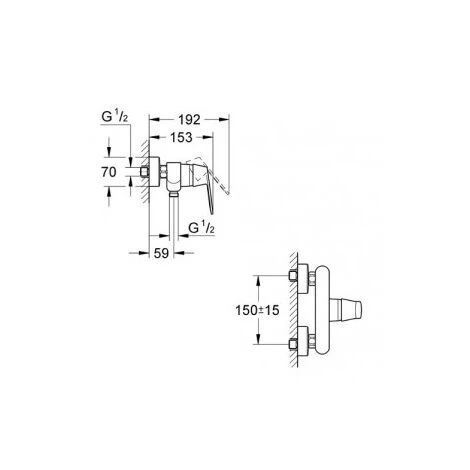Grohe - Mitigeur Douche Mécanique Eurosmart Avec Ensemble Barre De Douche 2 Jets Tempesta 100 4 Grohe - Mitigeur Douche Mécanique Eurosmart Avec Ensemble Barre De Douche 2 Jets Tempesta 100 – Image 2