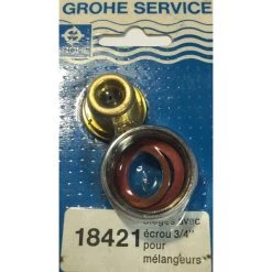 Grohe 18421 - Siège Avec écrou 3/4" Pour Mélangeurs - Gris