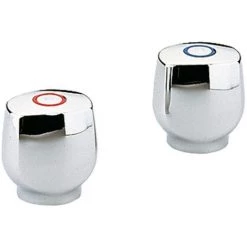 Grohe 18956000 - Paire De Poignée Chaud/froid Robinet Grohe - Chrome