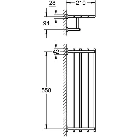 Grohe Rack Porte-serviette Essentials Cube 4 Grohe Rack Porte-serviette Essentials Cube – Image 2