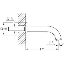 Grohe Bec Bain Déverseur Atrio -GROHE Soldes 40508681 2