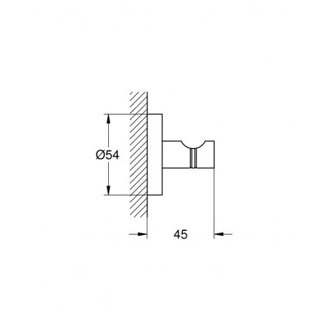 Grohe Essentials Lot De 2 Crochets Muraux, Hard Graphite Brossé (40364AL1-DuoEssential) 5 Grohe Essentials Lot De 2 Crochets Muraux, Hard Graphite Brossé (40364AL1-DuoEssential) – Image 3