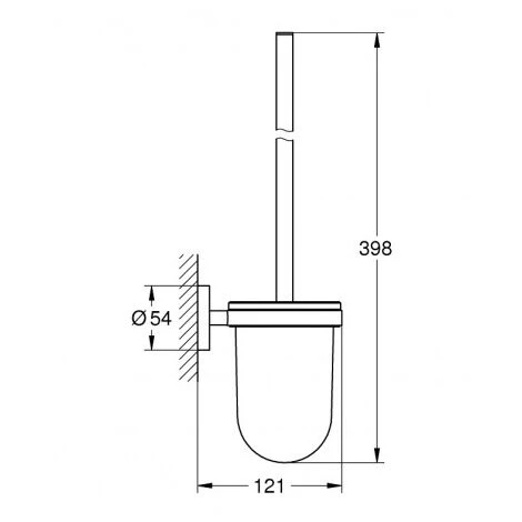 Grohe Essentials Set D'accessoires WC Avec Porte Balai WC + Dérouleur De Papier Mural, Hard Graphite Brossé (40374AL1-Essentials) 6 Grohe Essentials Set D'accessoires WC Avec Porte Balai WC + Dérouleur De Papier Mural, Hard Graphite Brossé (40374AL1-Essentials) – Image 4