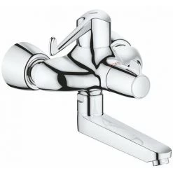 Grohe Grohtherm Special Mitigeur Thermostatique Mural Avec Commande Coudée Chromé - Chrome