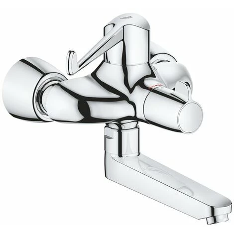 Grohe Grohtherm Special Mitigeur Thermostatique Mural Avec Commande Coudée Chromé - Chrome 3 Grohe Grohtherm Special Mitigeur Thermostatique Mural Avec Commande Coudée Chromé - Chrome