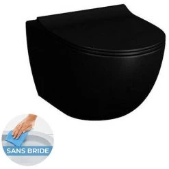 Grohe Pack Bâti Autoportant + WC Vitra Sento Noir Mat Sans Bride Fixations Invisibles + Abattant Softclose + Plaque Noire Mat 8 Grohe Pack Bâti Autoportant + WC Vitra Sento Noir Mat Sans Bride Fixations Invisibles + Abattant Softclose + Plaque Noire Mat -GROHE Soldes 41614017 2