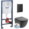 Grohe Pack WC Bâti Support + WC Noir Mat Ideal Standard Tesi Aquablade + Abattant Softclose + Plaque Noire Mat -GROHE Soldes 42225087 1