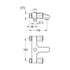 Mélangeur Bain-douche Costa L Grohe, Mélangeur Bain-douche -GROHE Soldes 4242374 2