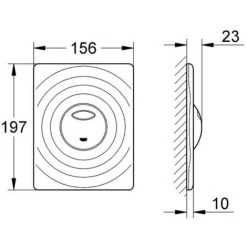 GROHE - Plaque Commande Grohe Vertical Ou Horizontal Chromé 9 GROHE - Plaque Commande Grohe Vertical Ou Horizontal Chromé -GROHE Soldes 42732432 4