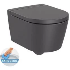 Grohe Pack WC Bâti-support + WC Roca Inspira Onyx Sans Bride Fixations Invisibles + Abattant + Plaque Noire (RapidSLInspiraO-KF0) 8 Grohe Pack WC Bâti-support + WC Roca Inspira Onyx Sans Bride Fixations Invisibles + Abattant + Plaque Noire (RapidSLInspiraO-KF0) -GROHE Soldes 43328902 2