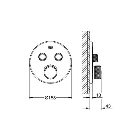 Grohe Grohtherm SmartControl Thermostatique Pour Installation Encastrée 2 Sorties (29119000) 4 Grohe Grohtherm SmartControl Thermostatique Pour Installation Encastrée 2 Sorties (29119000) – Image 2