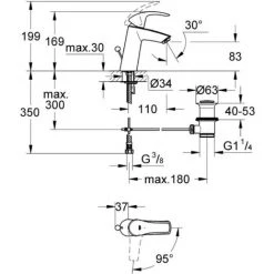 Grohe Eurosmart Mitigeur Monocommande 1/2' Lavabo Taille M (2339310E) 6 Grohe Eurosmart Mitigeur Monocommande 1/2' Lavabo Taille M (2339310E) -GROHE Soldes 4464759 2