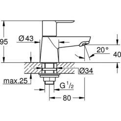 GROHE DN 15 Robinet BAUEDGE 20421000 -GROHE Soldes 45081351 3