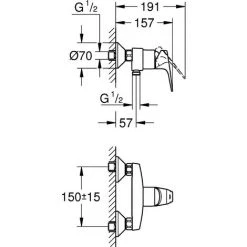 GROHE Mitigeur De Douche DN 15 BAUFLOW 23755000 7 GROHE Mitigeur De Douche DN 15 BAUFLOW 23755000 -GROHE Soldes 45082460 3