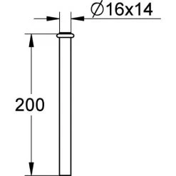 GROHE Laver Diamètre Tuyau 16 Mm, 200 Mm, Laiton 37042000 -GROHE Soldes 45082819 3