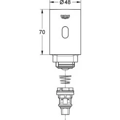 GROHE Umrüsteinheit TECTRON DN 15, Pour Urinoir 37021 Et Variantes 37427000 -GROHE Soldes 45085189 3