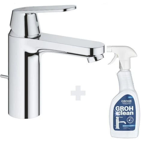 GROHE Mitigeur Lavabo Eurosmart Cosmopolitan Taille M + Nettoyant GrohClean 3 GROHE Mitigeur Lavabo Eurosmart Cosmopolitan Taille M + Nettoyant GrohClean