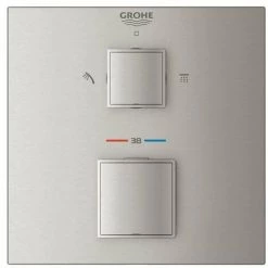 Grohe Grohtherm Cube Pièce De Garniture Pour Mitigeur Thermostatique Avec Inverseur Pour Douche à Main Et De Tête Supersteel -GROHE Soldes 46257806 2