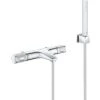 Grohe Set Bain/douche Mitigeur Thermostatique Grohtherm + Douchette Stick 1 Jet, Support Mural, Flexible, Chrome (34780000-CUBESTICK) -GROHE Soldes 46529734 1