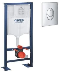 GROHE - Bati Support Pour Wc Rapid SL Avec Plaque De Déclenchement, Chrome