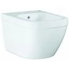 Bidet Mural EURO KERAMIK 1 Trou Pour Robinetterie, Avec Trop-plein Blanc GROHE -GROHE Soldes 48945599 1