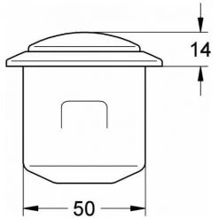 Bouton Poussoir Grohe Blanc