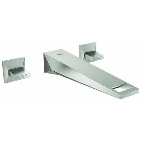 GROHE Mitigeur Lavabo Mural 3 Trous Allure Brilliant 20348 FMS 210mm Acier 3 GROHE Mitigeur Lavabo Mural 3 Trous Allure Brilliant 20348 FMS 210mm Acier