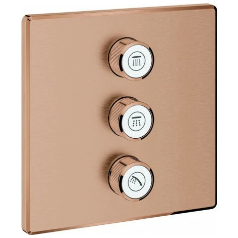 Vanne à Encastrer GROHTHERM SMARTCONTROL Angulaire, 3 Fois Warm Sunset Brossé GROHE 3 Vanne à Encastrer GROHTHERM SMARTCONTROL Angulaire, 3 Fois Warm Sunset Brossé GROHE