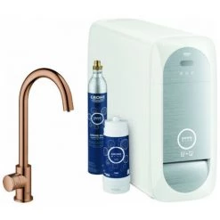 GROHE Kit De Démarrage Mélangeur D'évier BLUE HOME Kit 31498 Bluetooth/WIFI C-sortie Or Rose Vif