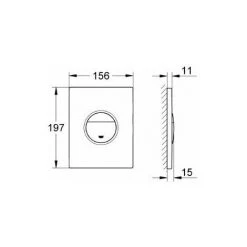 Grohe GRO38965000 Sail Plaque De Déclenchement Chromé