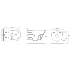 Grohe Pack WC Bâti-support Rapid SL + WC Sans Bride Lucco Avva + Abattant Softclose + Plaque Blanche (RapidSL-Avva-3) -GROHE Soldes 52735483 5