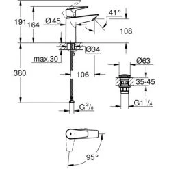 GROHE Mitigeur Lavabo Start Edge M Quickfix 7 GROHE Mitigeur Lavabo Start Edge M Quickfix -GROHE Soldes 52813730 3