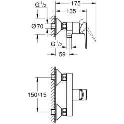 GROHE Mitigeur Douche Start Edge Chromé -GROHE Soldes 52813733 3